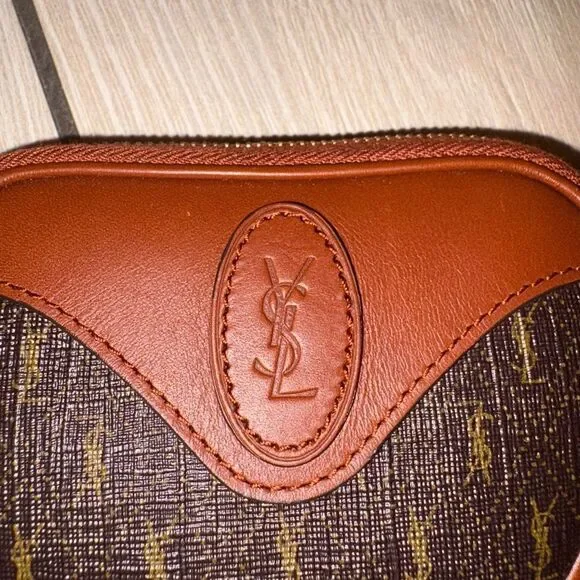 Brand new Saint Laurent Cool Bag Brown Coated Canvas Women'S Shoulder mini - Picture 3 of 7